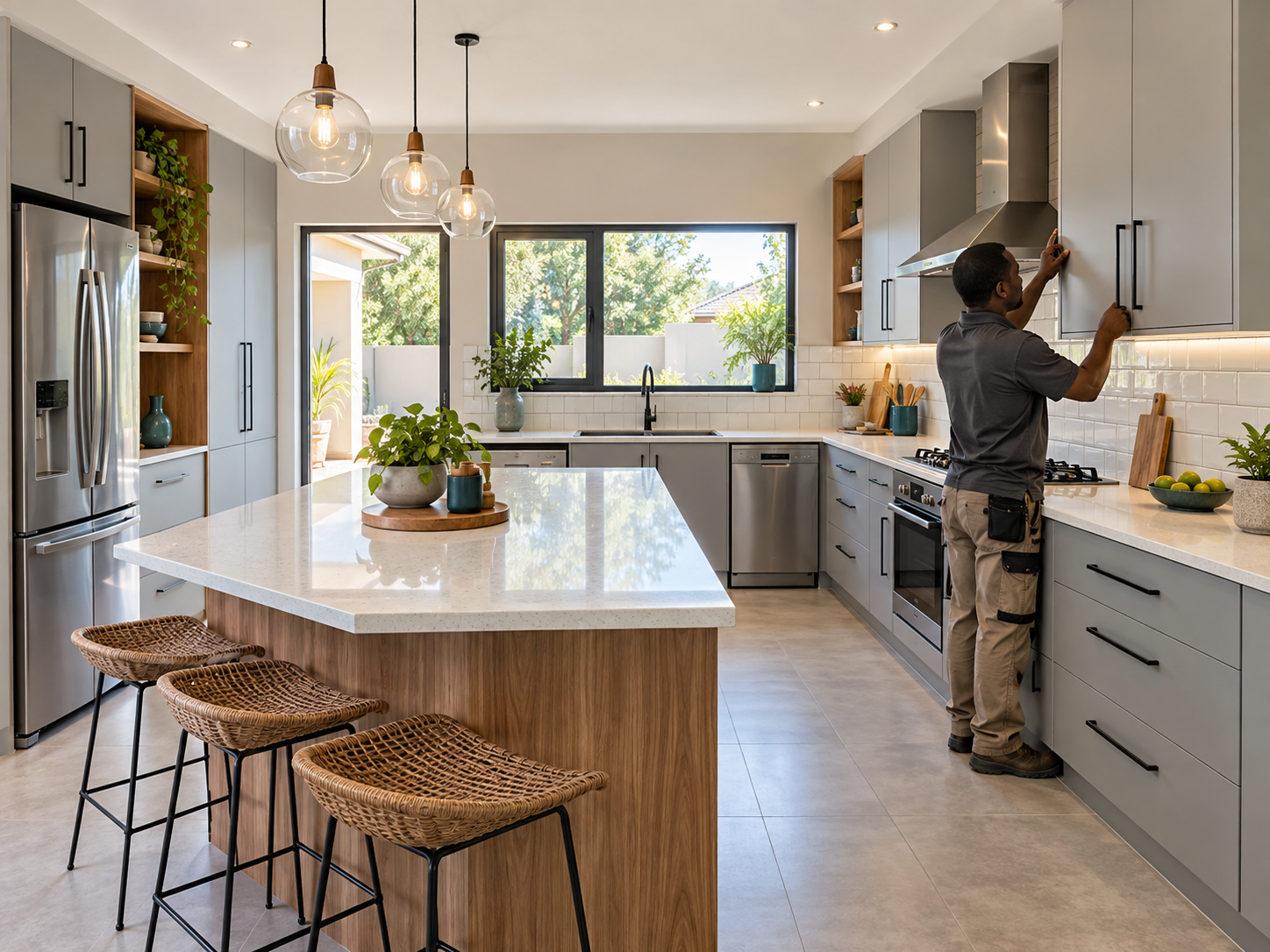 Completed modern kitchen renovation